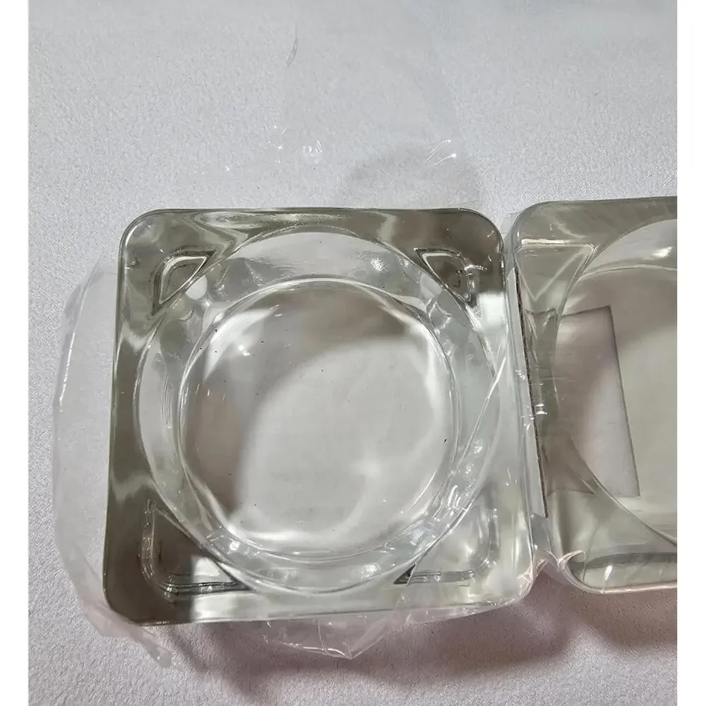 (Set of 3) Brand New IKEA Square Tealight Candle Holders Sealed Clear 3''